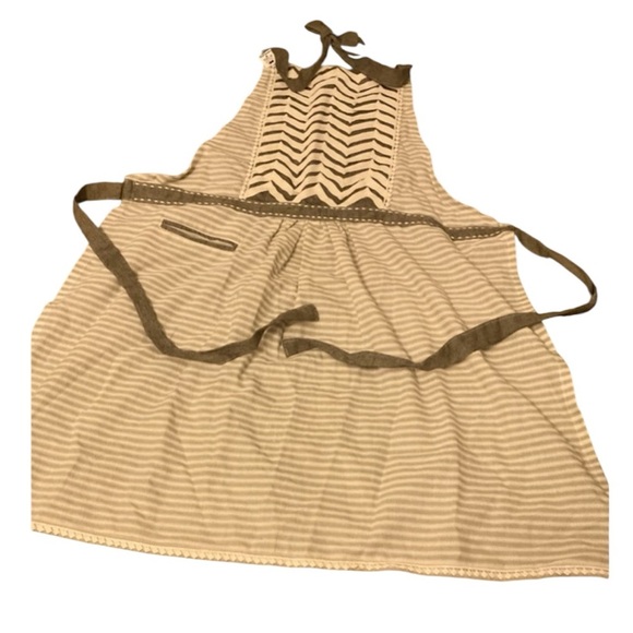 World Market Apron tan/gray nwt - Picture 1 of 13